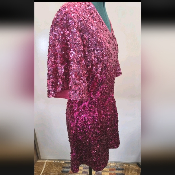 MANER Women’s Sequin Romper Sparkly Short Jumpsuit XL - Picture 8 of 11